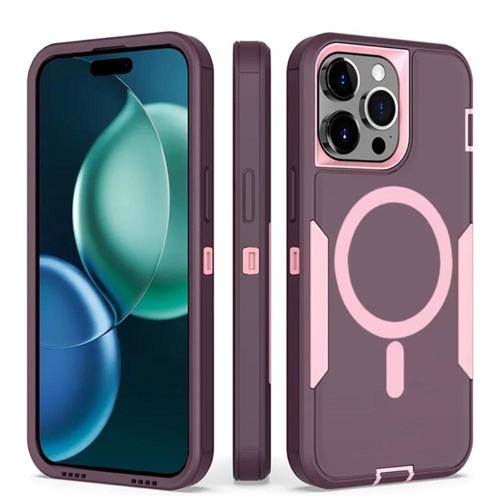I Phone 16 Promax Cases Magnetic Double Protection Though Durable
